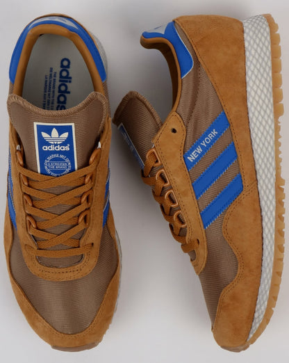 Adidas New York Trainers Rich Tan/Blue