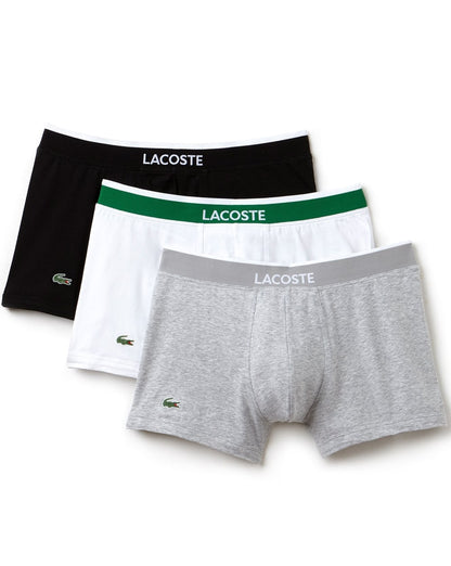 Lacoste Triple Pack Boxer Shorts Black/white/grey