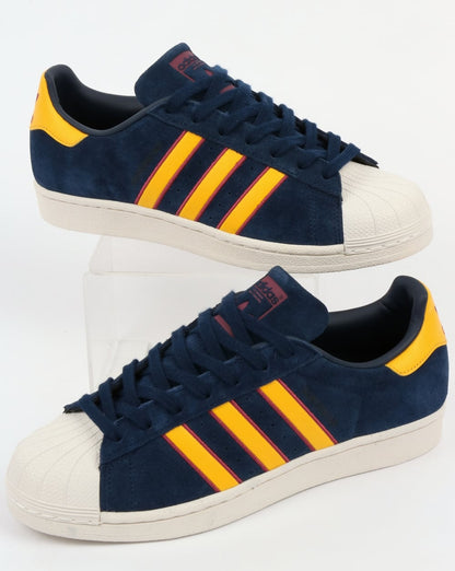 Adidas Superstar Trainers Navy/Yellow/Red