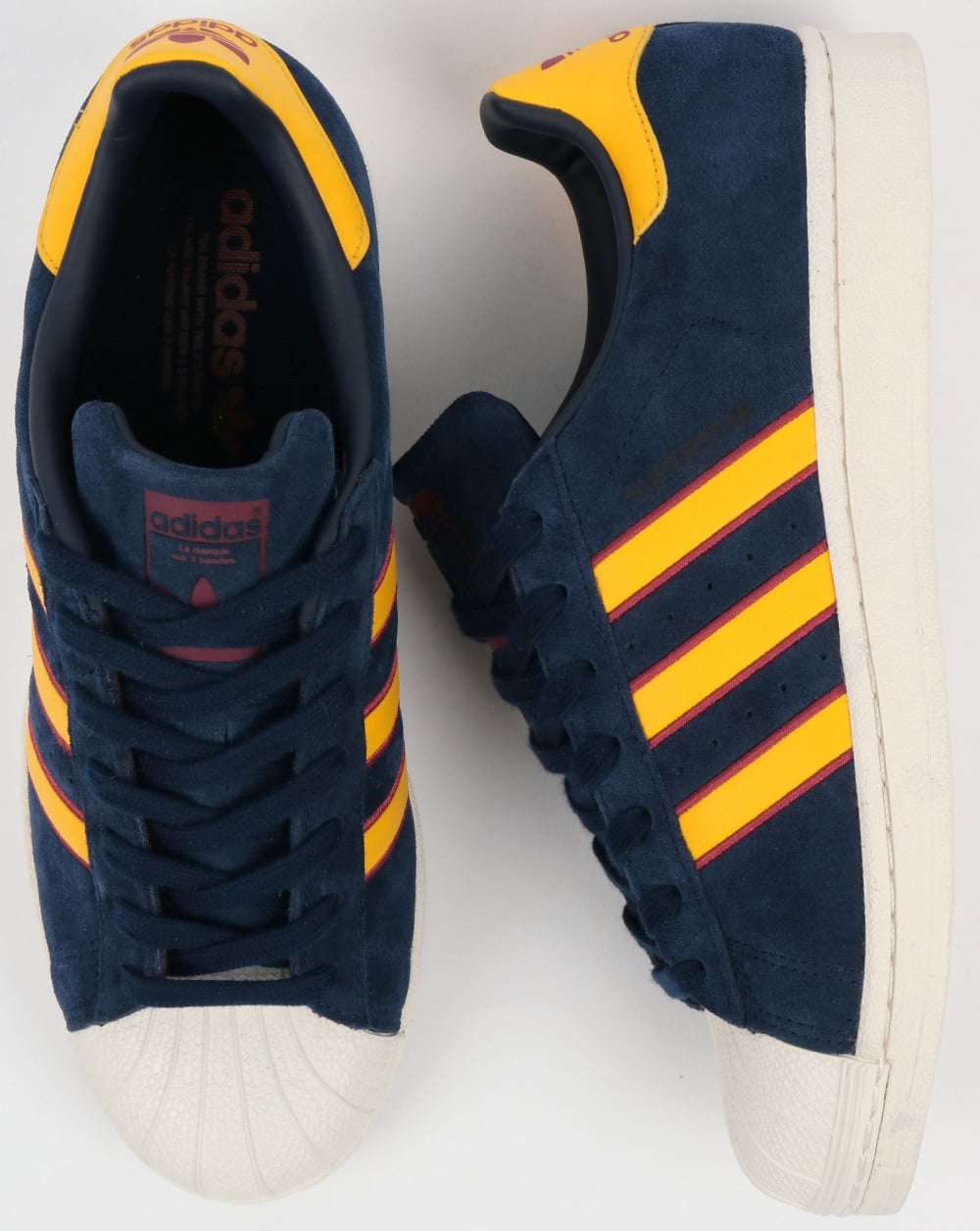 Adidas Superstar Trainers Navy/Yellow/Red