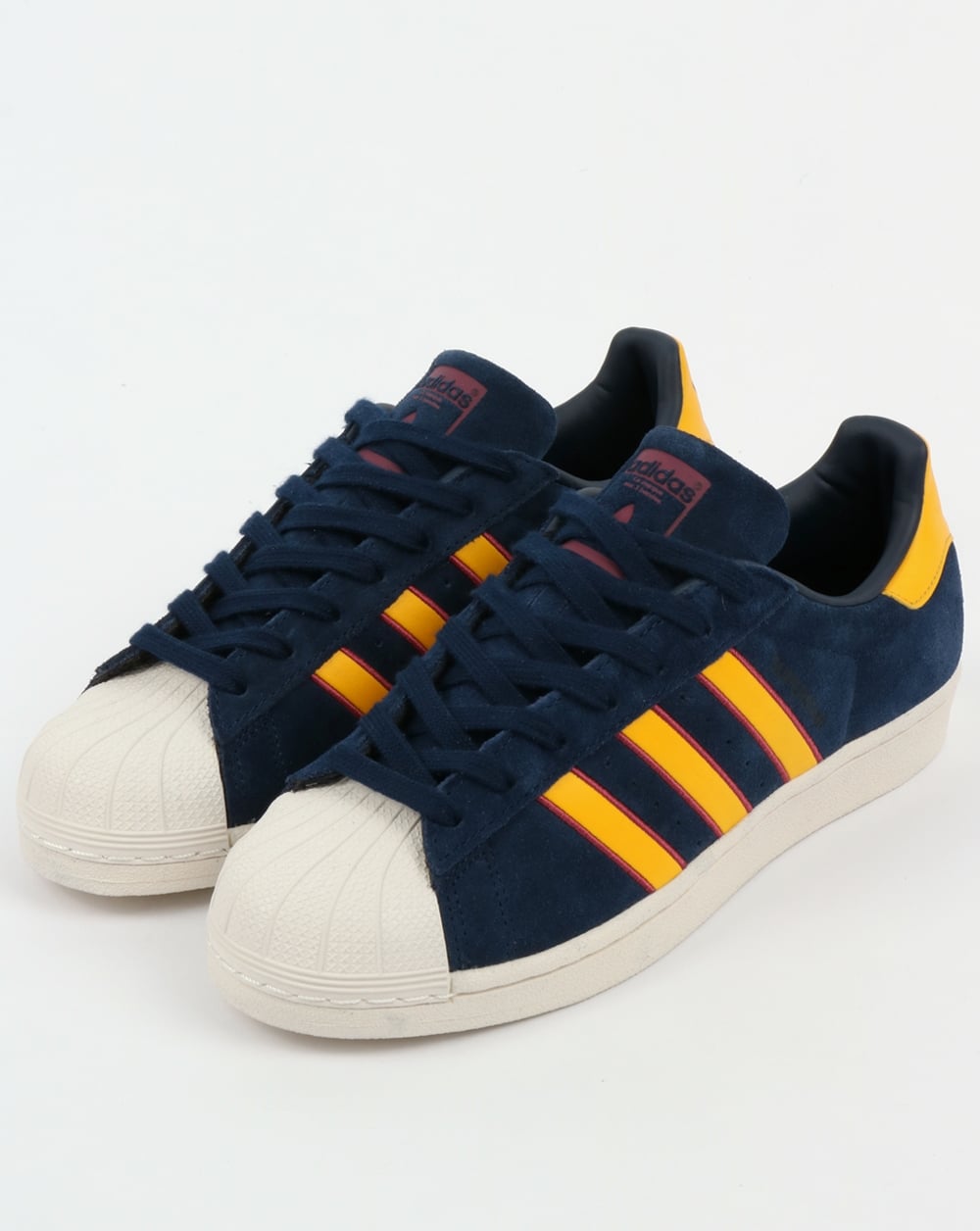 Adidas Superstar Trainers Navy/Yellow/Red