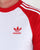 Adidas Originals Long Sleeve 3 Stripes T Shirt White/Red