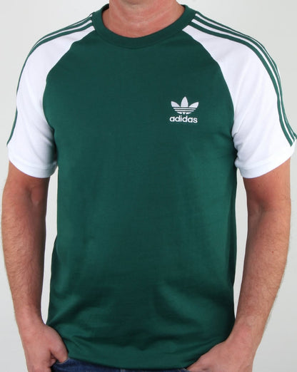 Adidas Originals 3 Stripes T Shirt DP Green/White
