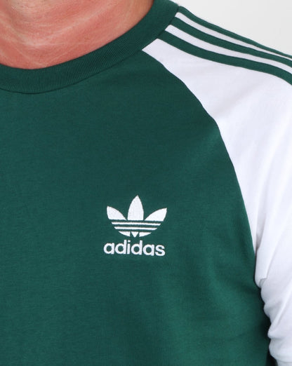 Adidas Originals 3 Stripes T Shirt DP Green/White