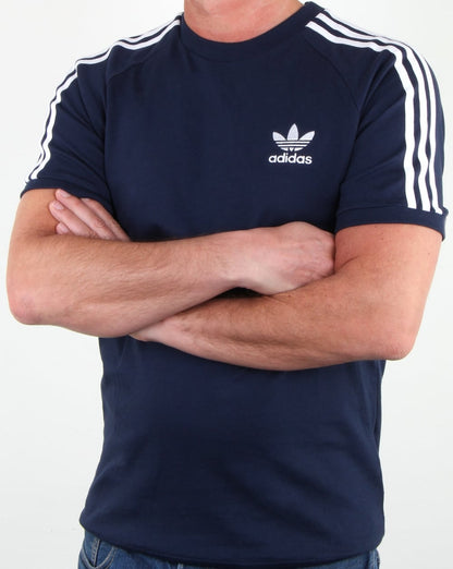 Adidas Originals 3 Stripes T Shirt Navy