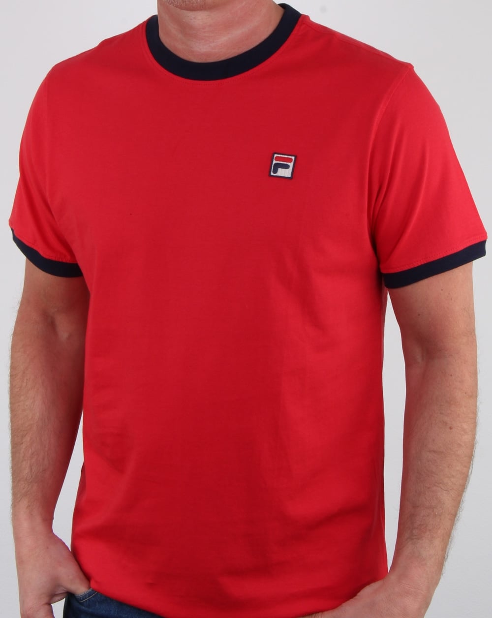Fila Vintage Marconi T Shirt Red/navy