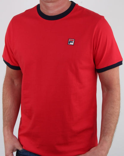 Fila Vintage Marconi T Shirt Red/navy