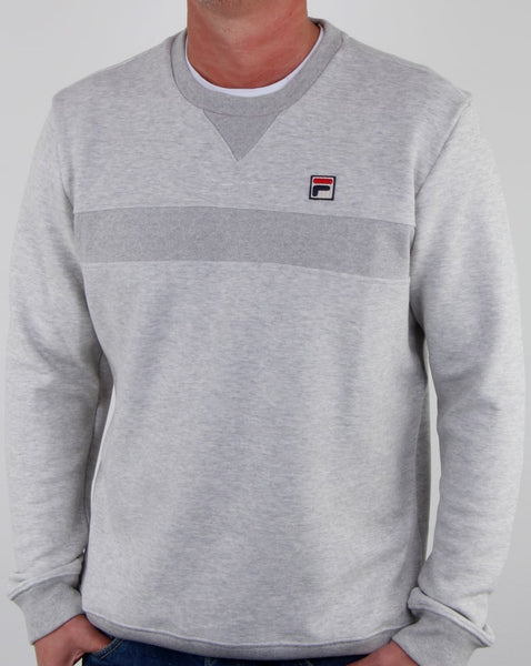 Fila Vintage Carlo Sweatshirt Light Grey Marl