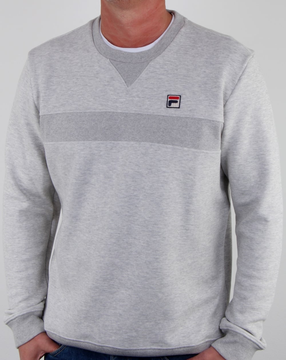 Fila Vintage Carlo Sweatshirt Light Grey Marl