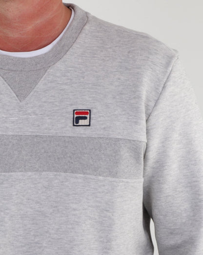 Fila Vintage Carlo Sweatshirt Light Grey Marl