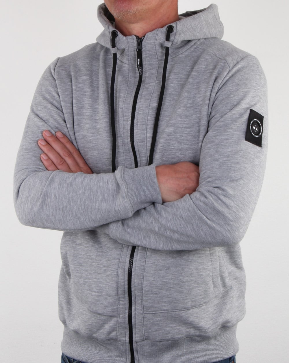 Marshall Artist Siren Zip Thru Hood Grey Marl