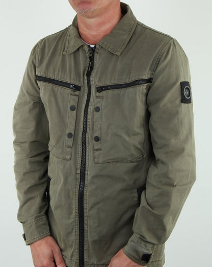 Marshall Artist Garment Dyed Overshirt Khaki