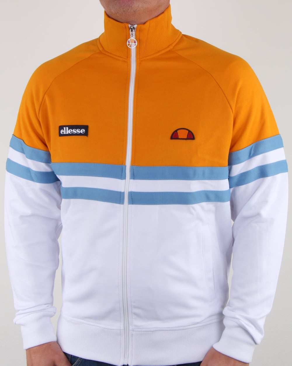 Ellesse Rimini Track Top White/Orange/Sky