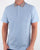 Aquascutum Coniston Check Collar Polo Shirt Sky Blue