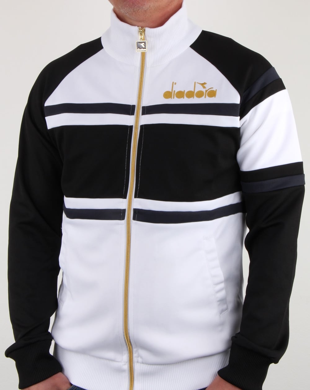 Diadora 80s Track Top White/black