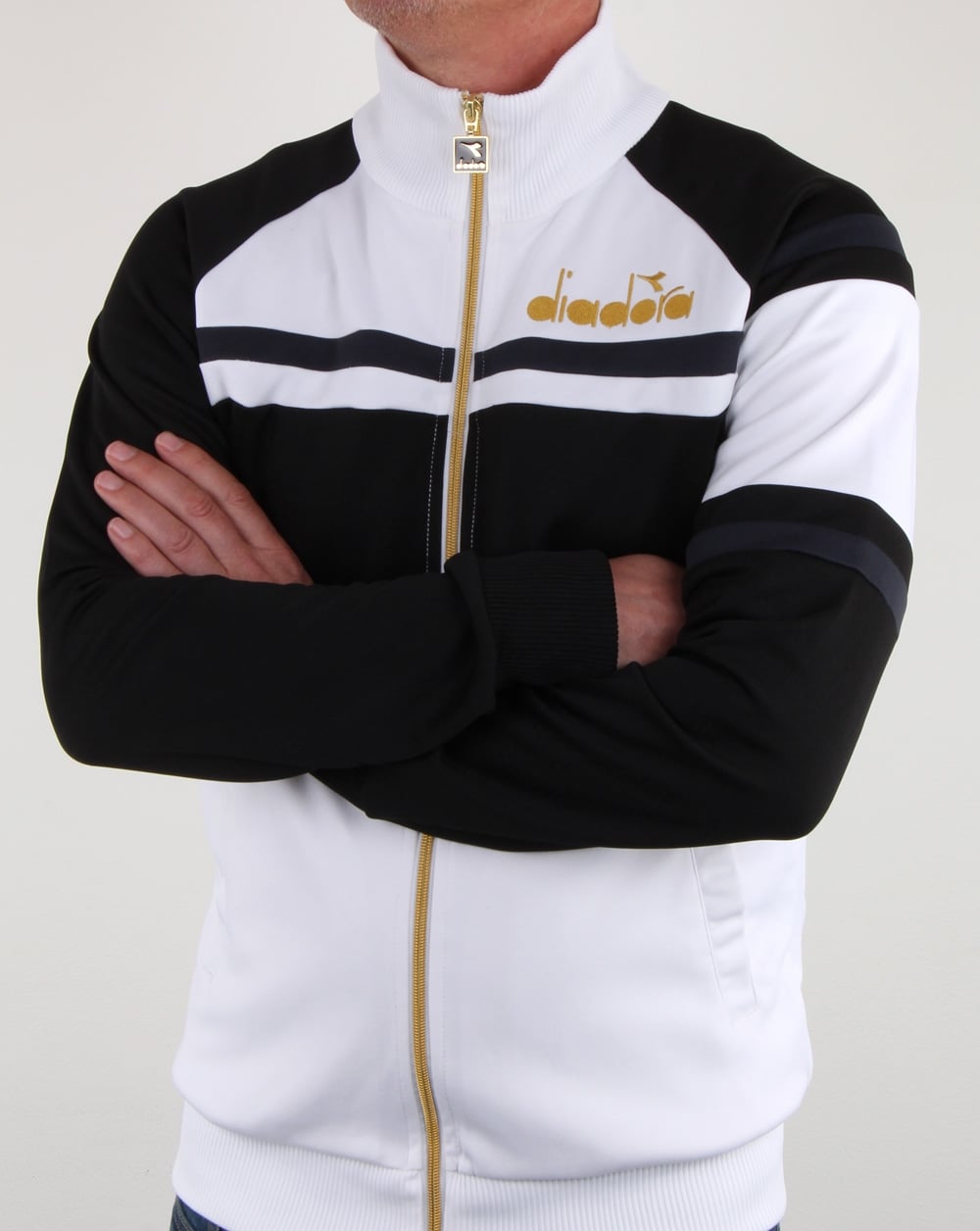 Diadora 80s Track Top White/black