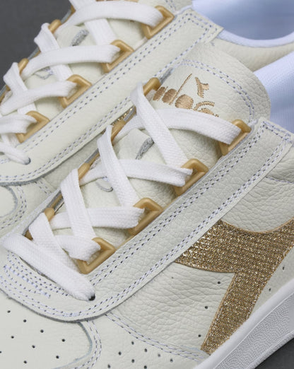 Diadora B. Elite Womens Trainers White/Gold
