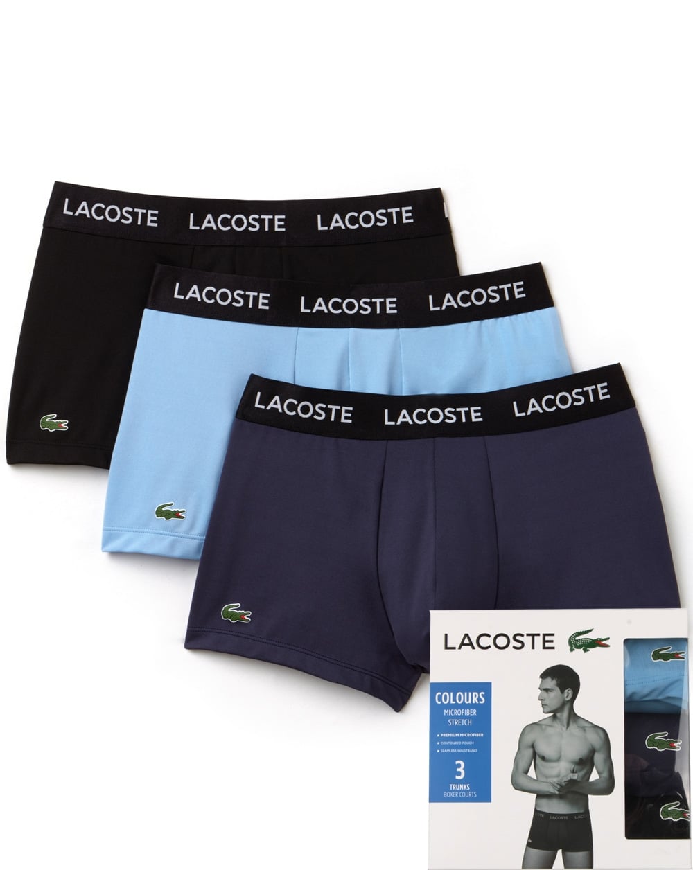 Lacoste Triple Pack Boxer Shorts Black/dusk/indigo