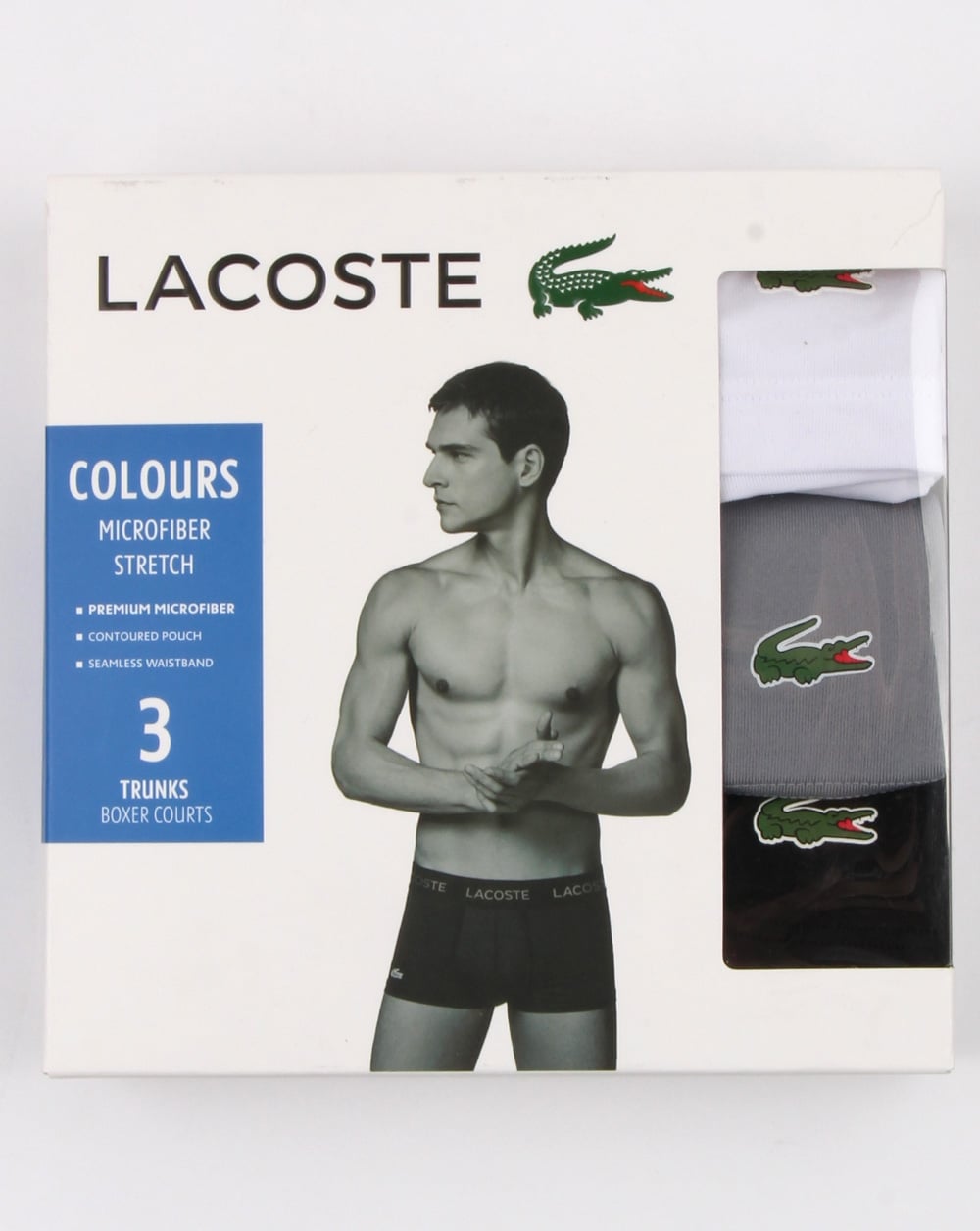 Lacoste Triple Pack Boxer Shorts Black/grey/white