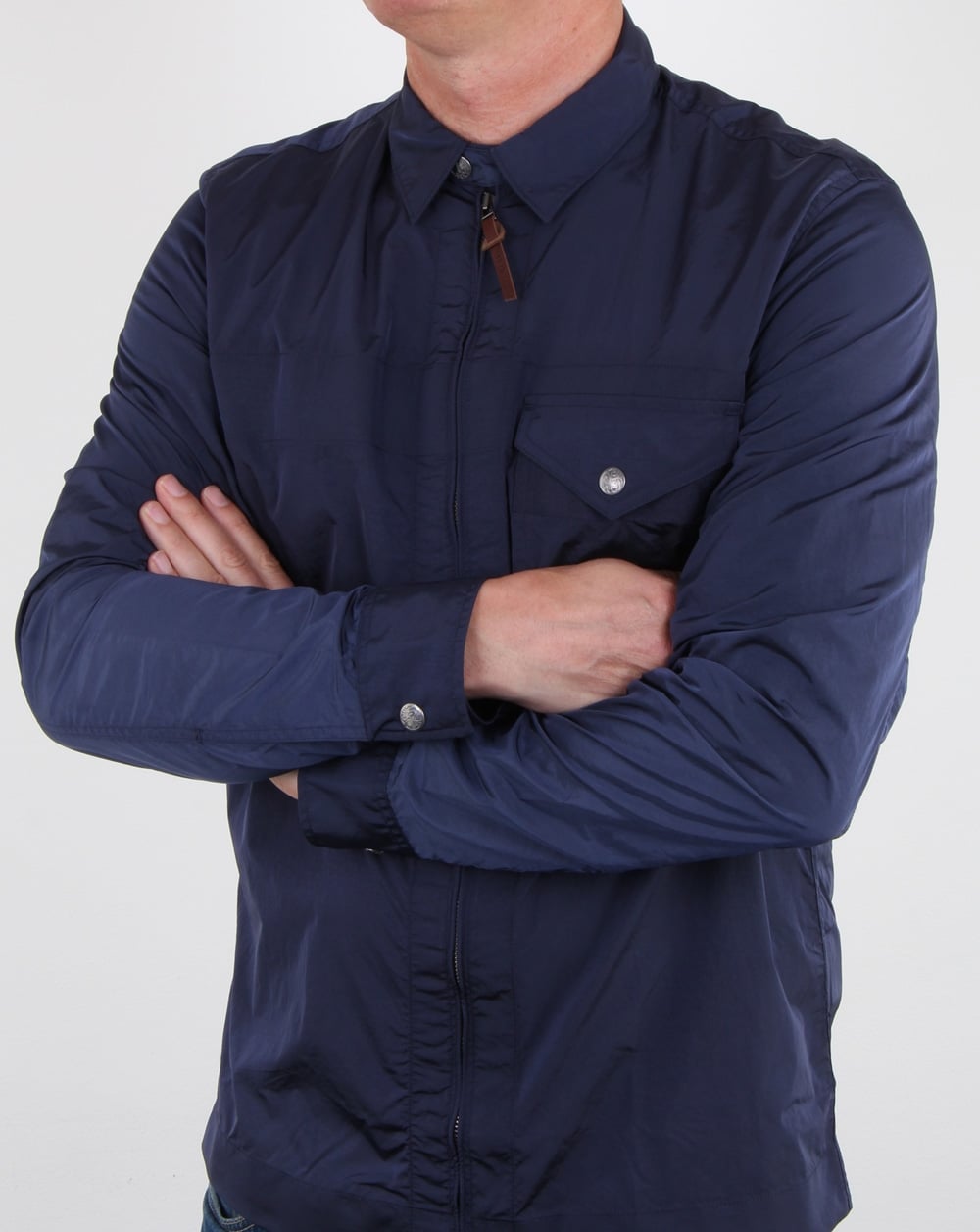 Pretty Green Kaiser Zip Jacket Navy