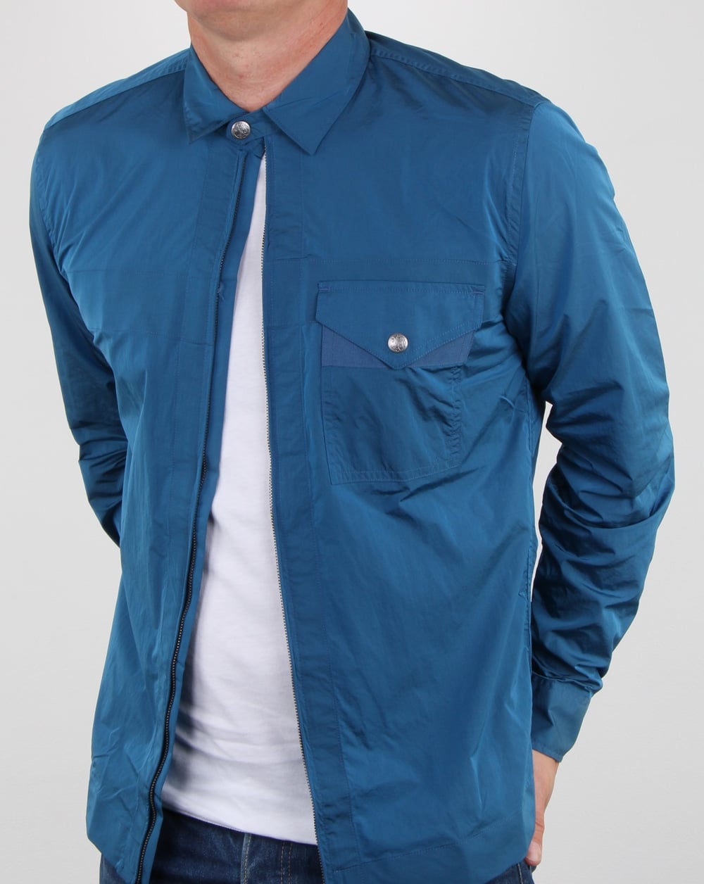 Pretty Green Kaiser Zip Jacket Blue