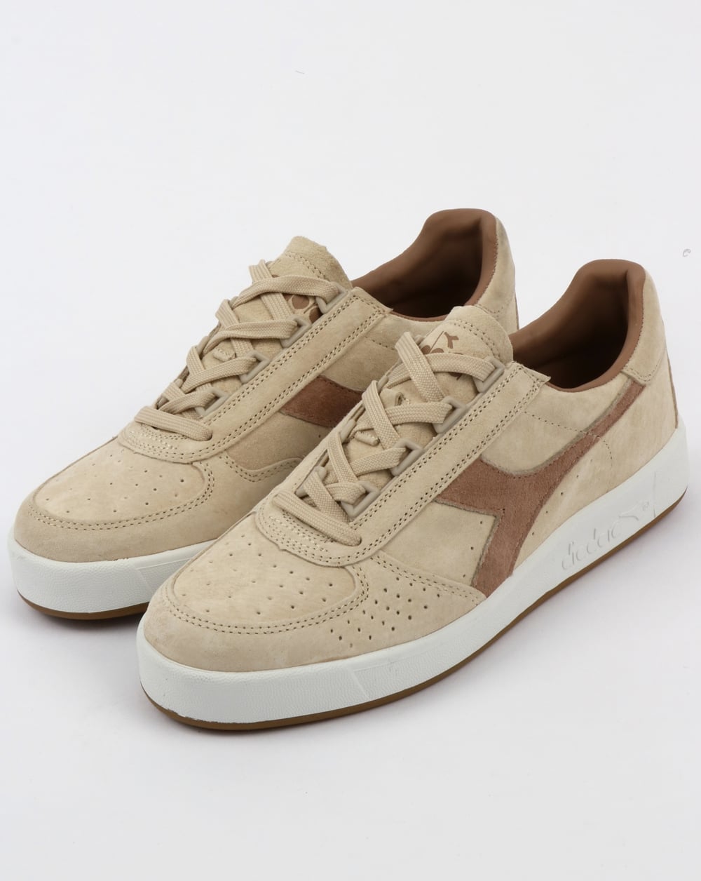 Diadora B. Elite Nubuck Trainers Bleached Sand/Tawny Birch