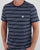 Pretty Green Argenta Striped T Shirt Navy