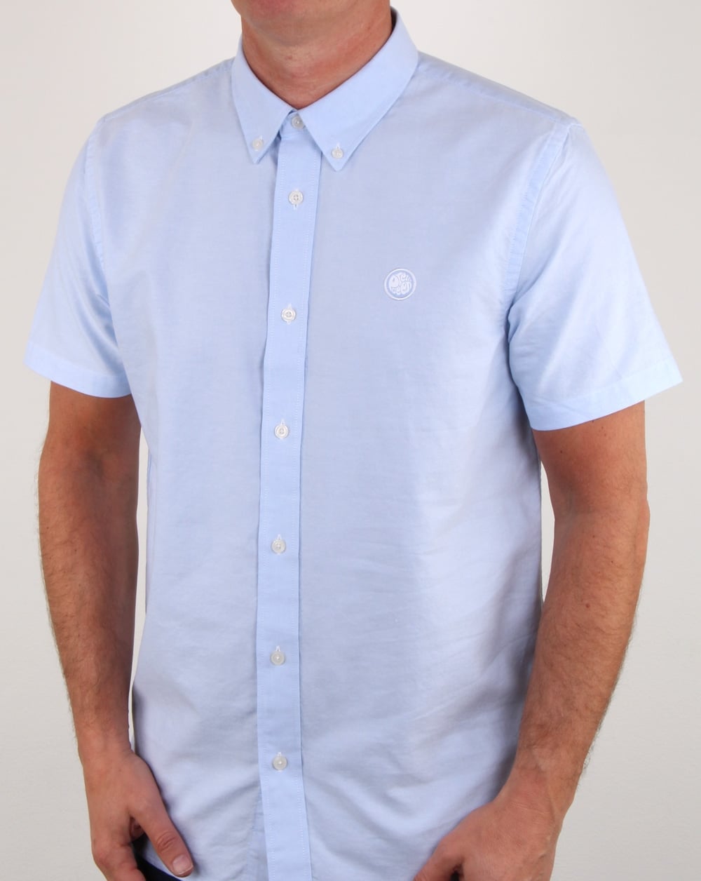 Pretty Green Stirling Oxford Ss Shirt Blue