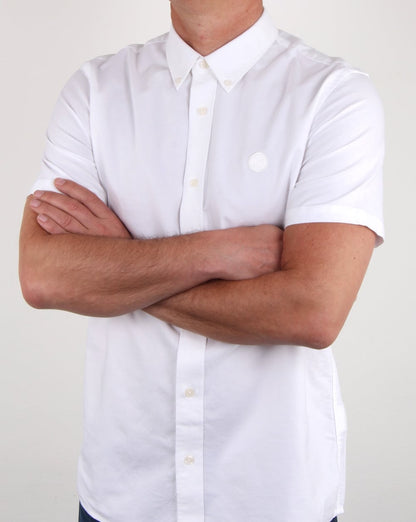 Pretty Green Stirling Oxford Ss Shirt White