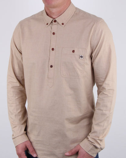 Pretty Green Brixham Overhead Shirt Stone