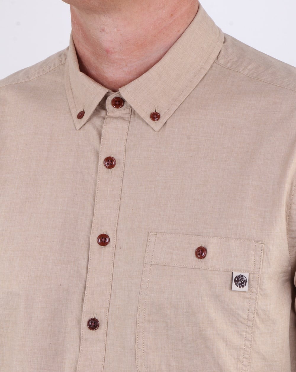 Pretty Green Brixham Overhead Shirt Stone