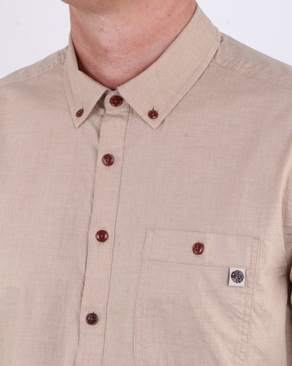 Pretty Green Brixham Overhead Shirt Stone