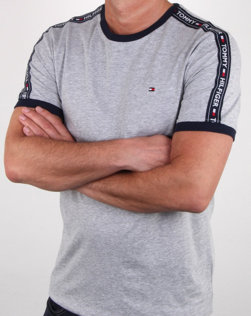Tommy Hilfiger Taping T Shirt Grey