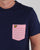 Lyle And Scott Stripe Pocket T Shirt Navy