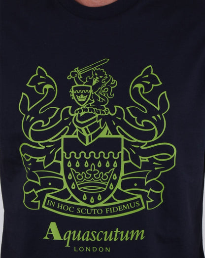 Aquascutum Aldis Crest T Shirt Navy