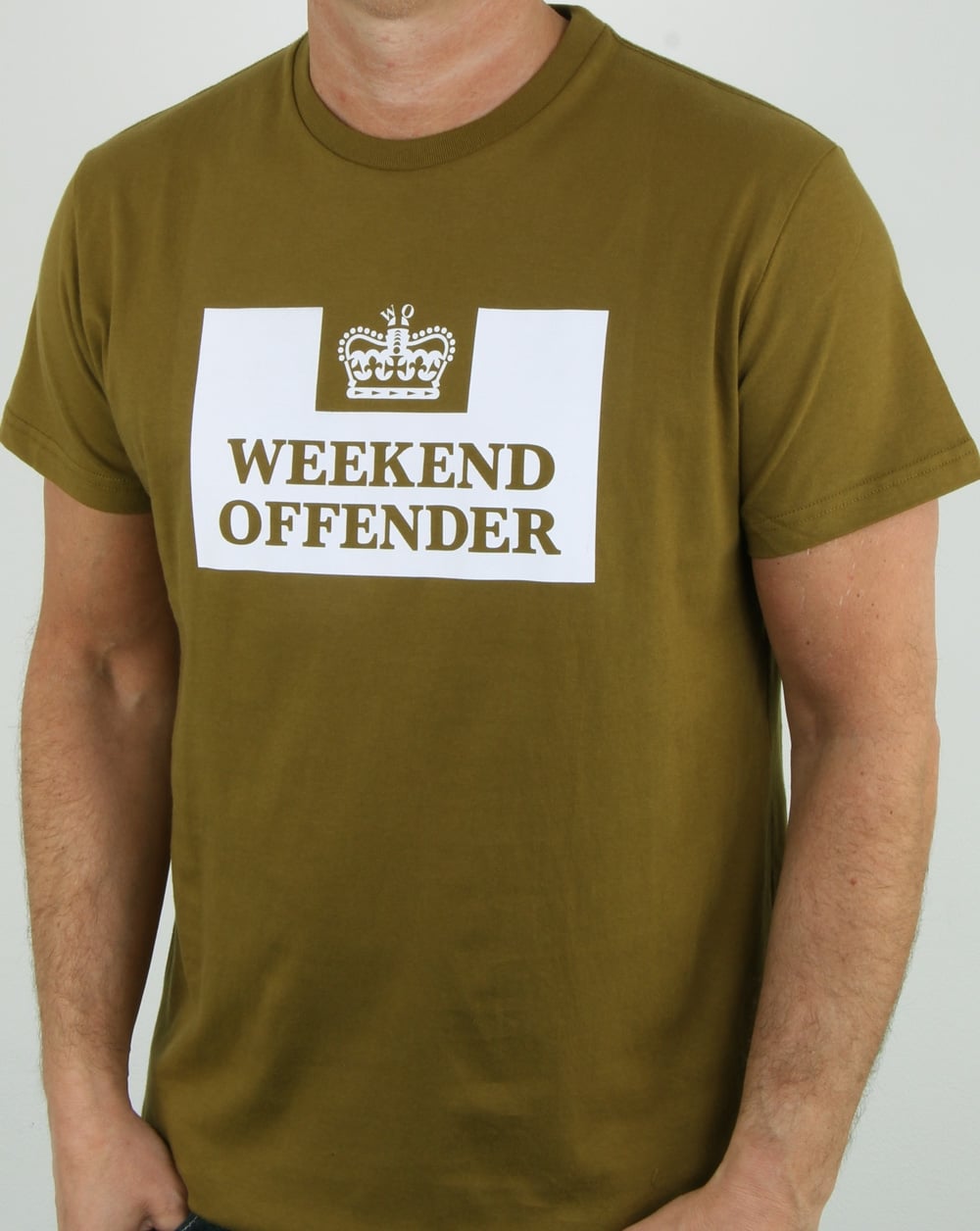 Weekend Offender Prison T Shirt Olive