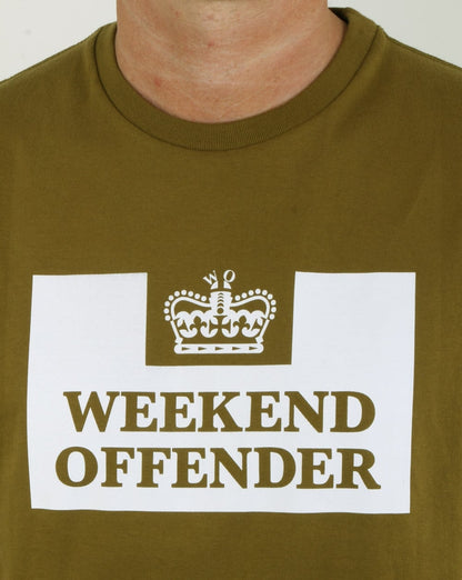 Weekend Offender Prison T Shirt Olive