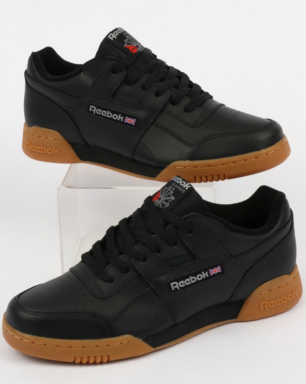 Reebok Workout Plus Trainers Black/Carbon/Gum