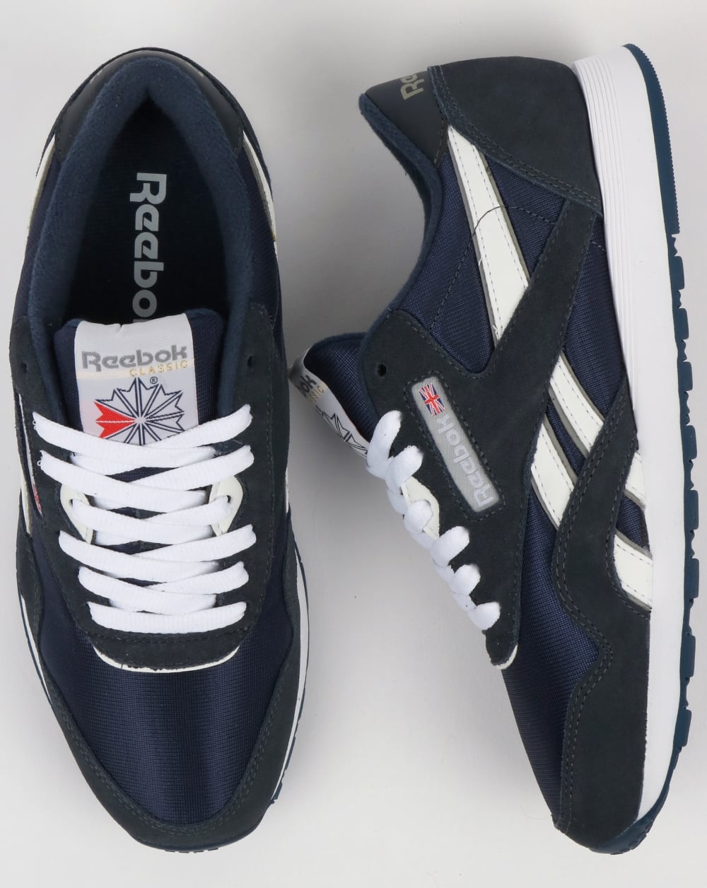 Reebok Classic Nylon Trainers Team Navy/Platinum
