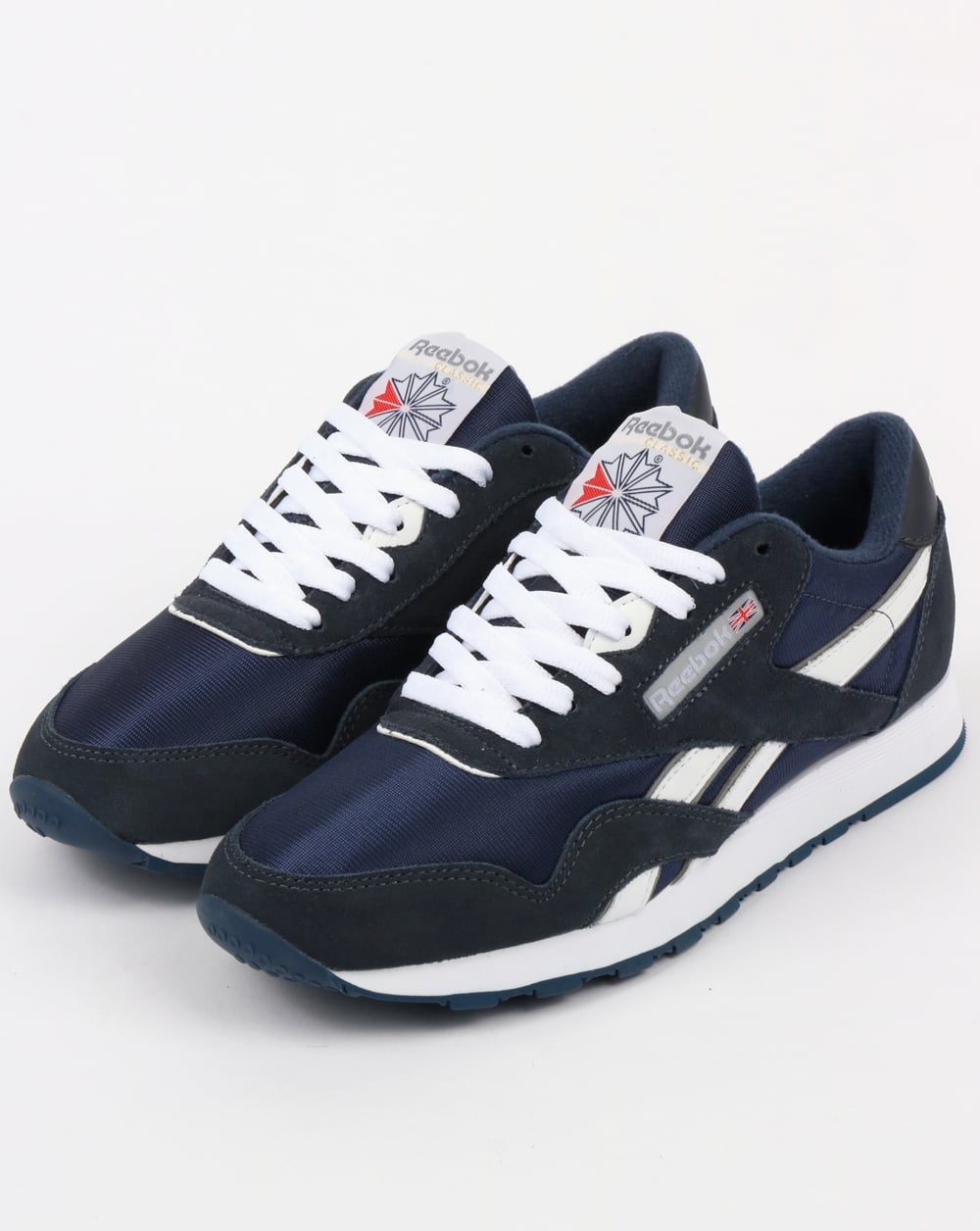 Reebok Classic Nylon Trainers Team Navy/Platinum