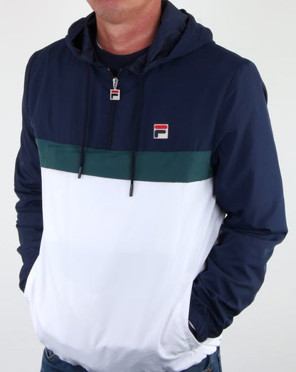 Fila Vintage Cipolla Overhead Jacket White/Navy/Green