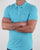 Tommy Hilfiger Cotton Pique Polo Shirt Aqua Blue