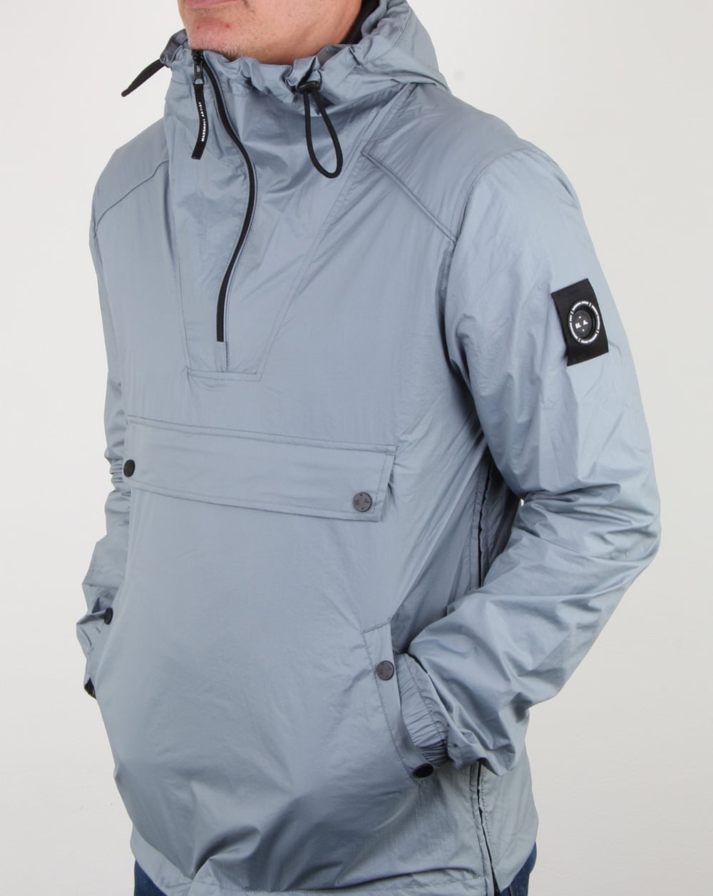 Marshall Artist Micro Ripstop Half Zip Jacket Sky