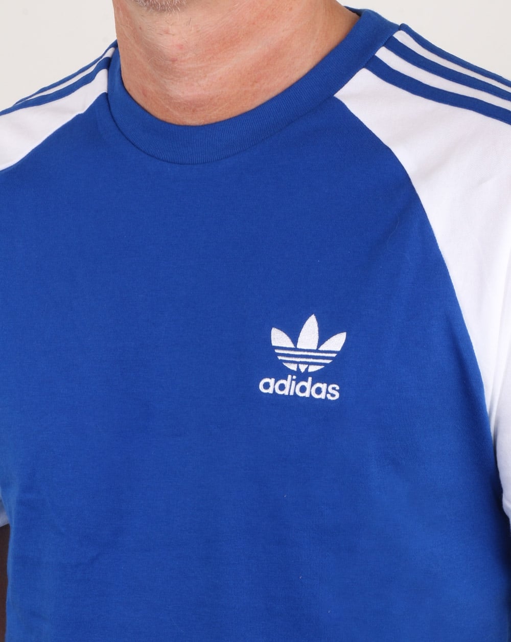 Adidas Originals 3 Stripes T Shirt Royal Blue