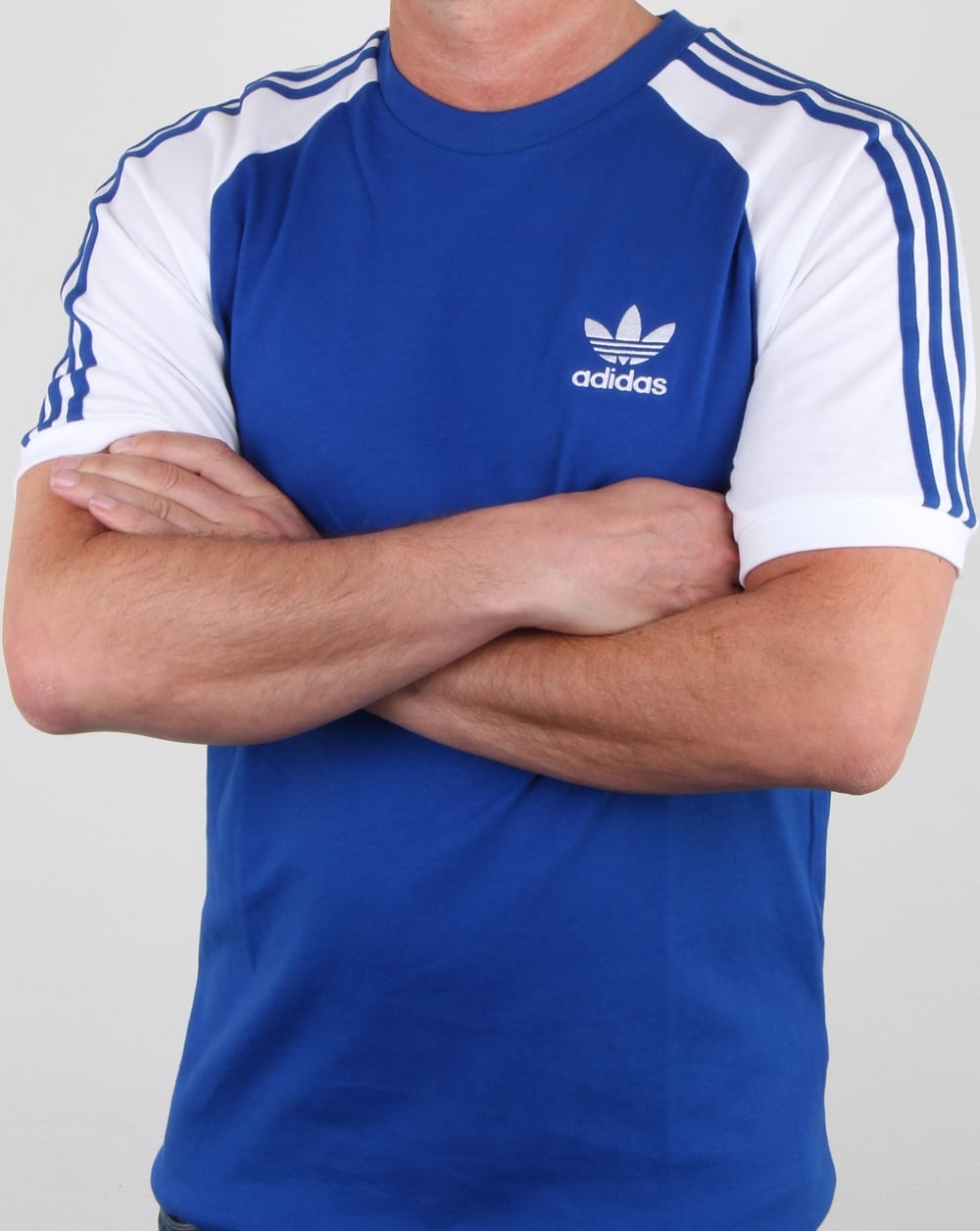 Adidas Originals 3 Stripes T Shirt Royal Blue