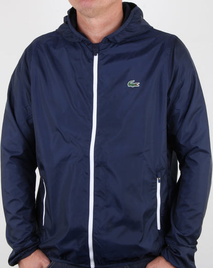 Lacoste Hooded Jacket Navy/white