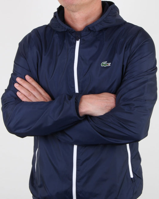 Lacoste Lacoste Hooded Jacket Navy/white