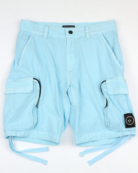 Marshall Artist Garment Dyed Combat Cargo Shorts Sky