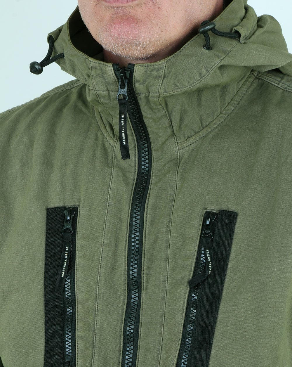 Marshall Artist Garment Dyed Bomber Jacket Khaki