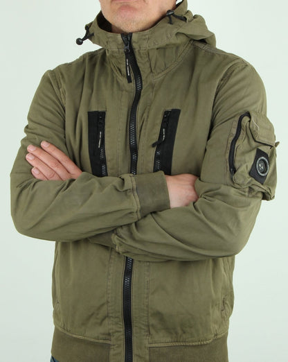 Marshall Artist Garment Dyed Bomber Jacket Khaki